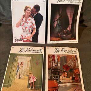 4 Vintage PROFESSIONAL PHOTOGRAPHER Magazines, 1960-1961